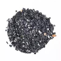 Мраморная каменная крошка, неокатаный, цвет черный, фракция 2-5мм, 3 кг (208). Декоративный грунт