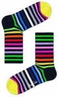 Носки унисекс Rainbow Stripe 3/4 Crew Sock с цветными полосками (Размер: 25) (Цвет: белый)