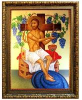 Христос Виноградная Лоза. Икона Иисуса Христа на холсте