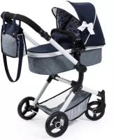 Детская Коляска для кукол Bayer Pram Neo Vario (сине-серая) 18481AB