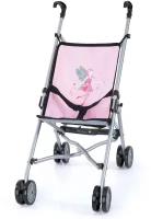 Детская Коляска для кукол серо-розовая Bayer Dolls Buggy (с принтом фея) 30108AA