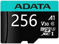 Карта памяти 256Gb MicroSD ADATA + SD адаптер (AUSDX256GUI3V30SA2-RA1)