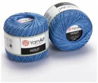 Пряжа YarnArt Violet, 282м / 50г (100% хлопок) / Гиацинт (5351) / 1 шт