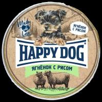 Паштет для собак Happy Dog NatureLine Ягненок с рисом (нфкз) 125 гр. По 10 шт