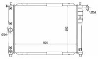 SGDW00031 SAT Радиатор Chevrolet Lanos 05-09 / Daewoo Lanos 97-08 / Nubira 97-99 / ЗАЗ Ланос 08-16