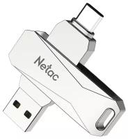 Флеш-накопитель USB 3.0 128GB Netac U782C Dual серебро (Флеш-накопитель USB 3.0/3.1 + Type C)