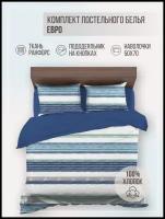 Комплект постельного белья VENTURA LIFE Ранфорс LUXE Евро спальный (50х70), Тонга