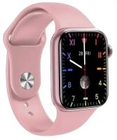 Умные часы SMART WATCH M16 mini 2021 38мм, (Розовый) с полноразмерным экраном и активным колесиком