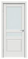 Дверь межкомнатная, Модель 637 ПО, Цвет Белоснежно матовый, Стекло satinato, 600x2000мм, Комплект