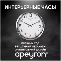 Настенные часы ML200913-1 в форме круга. Модель с корпусом из качественного металла. Лицевая сторона защищена стеклом