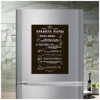 Магнит табличка на холодильник (20 см х 15 см) Правила мамы Сувенирный магнит Подарок для мамы Декор интерьера №4