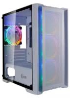 Powercase Alisio Micro X4W, Tempered Glass, 4х 120mm 5-color fan, белый, mATX (CAMIW-L4)