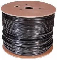 Кабель витая пара F/UTP 5e кат. 4 пары Rexant 01-0146-1 PE, 4PR, 24AWG, OUTDOOR, SOLID, черный, 305м (коробка)