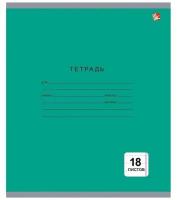 Тетрадь школьная А5 18л,линия,Однотонная,обл.карт, 5диз./уп.ТЛ185