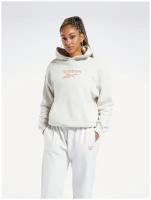 Худи Reebok CL PF BIG LOGO FT HOODIE H49263 женское, цвет серый, размер 2XS