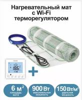 Теплый пол электрический Грейка под плитку 6 м2 с Wi-Fi терморегулятором