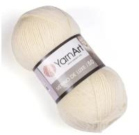 Пряжа YarnArt Merino de Luxe 50 (Ярнарт Мерино де Люкс) 100г, 280м, 50% шерсть 50% акрил, цвет 7003 молочный, 2 шт