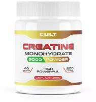 Креатин моногидрат Cult Creatine Monohydrate 5000 Powder - 200 грамм, натуральный, без добавок