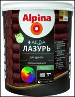 Защитная лазурь для дерева Alpina Аква, 0,9 л, черная