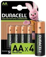 Аккумулятор Duracell HR6-4BL 1.2V, 2500mAh NiMh, размер 