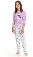 Пижама детская для девочки TARO Ida 2781-2782-02, кофта и брюки, сиреневый (Размер: 140)