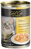 Edel Cat консервы для кошек (кусочки в соусе) Курица и утка
