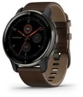 Умные часы Garmin Venu 2 Plus Black with Leather Band 010-02496-15