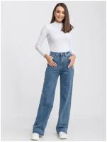 Джинсы широкие MKJeans, трапеция, завышенная посадка, стрейч