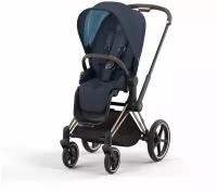 Прогулочная коляска Cybex Priam IV на шасси Rosegold в цвете Deep Black