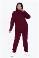 Женский спортивный костюм( олимпийка+ брюки) винного цвета, размер 48-50