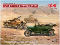 ICM Сборная модель WWI ANZAC Desert Patrol (Модель T LCP, утилита, туризм), 1/35