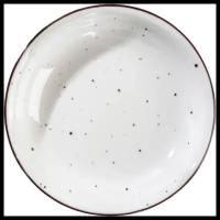 PORVASAL Тарелка глубокая Dots 20 см white
