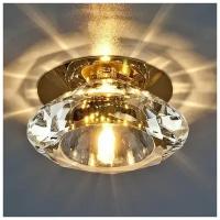 Встраиваемый точечный светильник Elektrostandard 8016 G4 CH/Сolor золото/прозрачный Adrius, светильники со стеклом