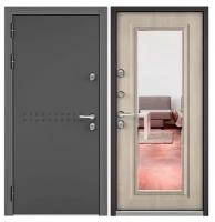 Дверь входная для дома Torex Snegir Termo 880х2050 левый, тепло-шумоизоляция терморазрыв, антикоррозийная защита, замки 3-го класса, черный/коричневый