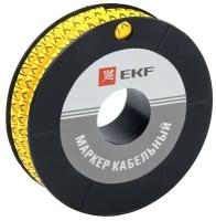 Маркировка кабельная EKF plc-KM-4-A желтый 500 шт