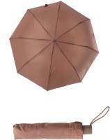 Зонт мужской, женский, зонт полуавтомат, AltroMondo, складной, прочный, стильный, 8 спиц, коричневый
