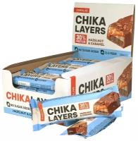 CHIKALAB Chika Layers батончик Глазированный Лесной орех с карамелью 60 г 20 шт