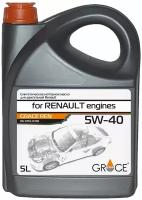 Синтетическое моторное масло Grace Lubricants REN 5W-40, 5 л