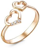 Ювелирное кольцо из красного золота Арт. К-4296-1,58(17,5)