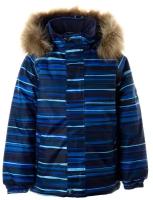 Детская куртка HUPPA MARINEL, тёмно-синий с принтом 22086, размер 140