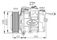 NRF32413_компрессор кондиционера! 24V, 7SBU16, 9пазов MB Actros 96> NRF 32413