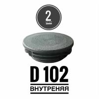 Заглушка пластиковая для металлической трубы Д102 (2 штуки)