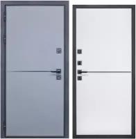 Дверь входная металлическая DIVA ДХ-52 2050x960 Левая Лофт графит - Лофт белый, тепло-шумоизоляция, антикоррозийная защита для квартиры