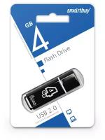 Флеш-накопитель USB 2.0 Smartbuy 4GB Glossy series Black (SB4GBGS-K)