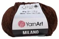 Пряжа YarnArt Milano, 20 % шерсть, 8 % альпака, 64 % акрил, 8 % вискоза, 50 г, 130 м, 1 шт., 871 130 м