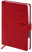Ежедневник-планер (планинг) / записная книжка / блокнот датированный на 2023 год формата А5 148х218мм Galant Ritter, под кожу, красный