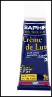 SAPHIR крем тюбик с губкой creme de luxe 75мл.(black)