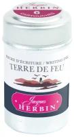 Картриджи для перьевой ручки Herbin Terre de feu, красно-коричневый, 6 шт/уп, стандарт international short