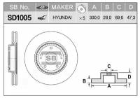 Диск Тормозной Передний Hyundai Ix35, Kia Sportage 2010- Sd1005 Sangsin brake арт. SD1005