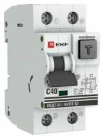 Дифференциальный автоматический выключатель EKF PROxima АВДТ-63 40А, С, 30мА, тип A, 6кА, электронный